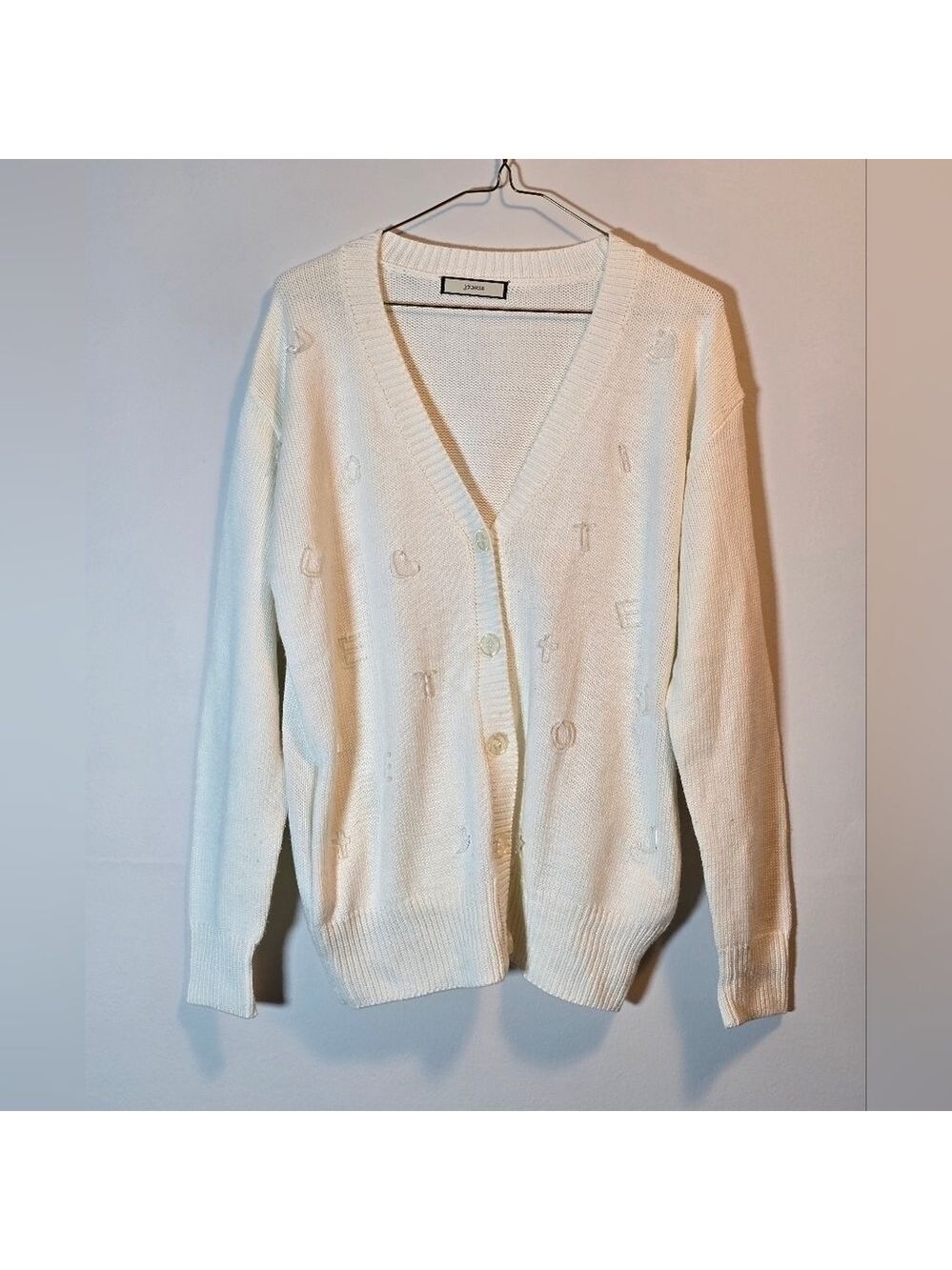 Jouetie knit cardigan color off white size medium